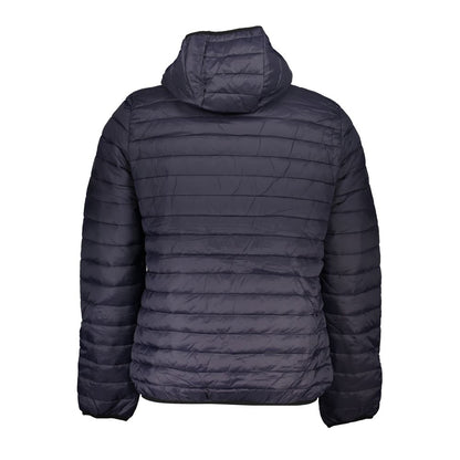 Gianmarco Venturi Blue Hooded Polyamide Jacket