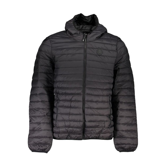 Gianmarco Venturi Long Sleeved Black Polyamide Jacket with Hood