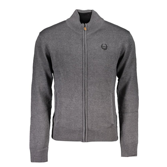 Gianmarco Venturi Gray Cotton Sweater Cardigan
