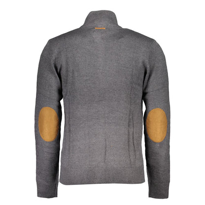 Gianmarco Venturi Gray Cotton Sweater Cardigan