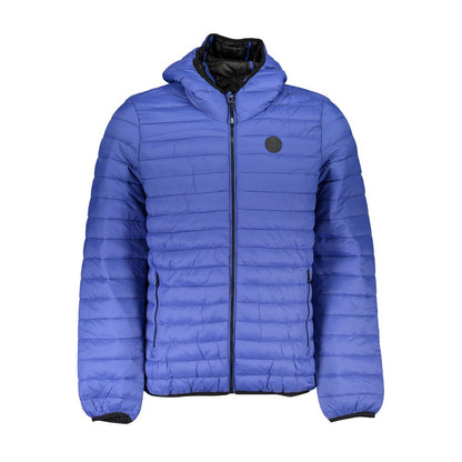 Gianmarco Venturi Hooded Blue Polyamide Jacket