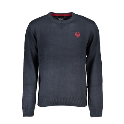 Gianmarco Venturi Blue Cotton Sweater - Timeless Elegance