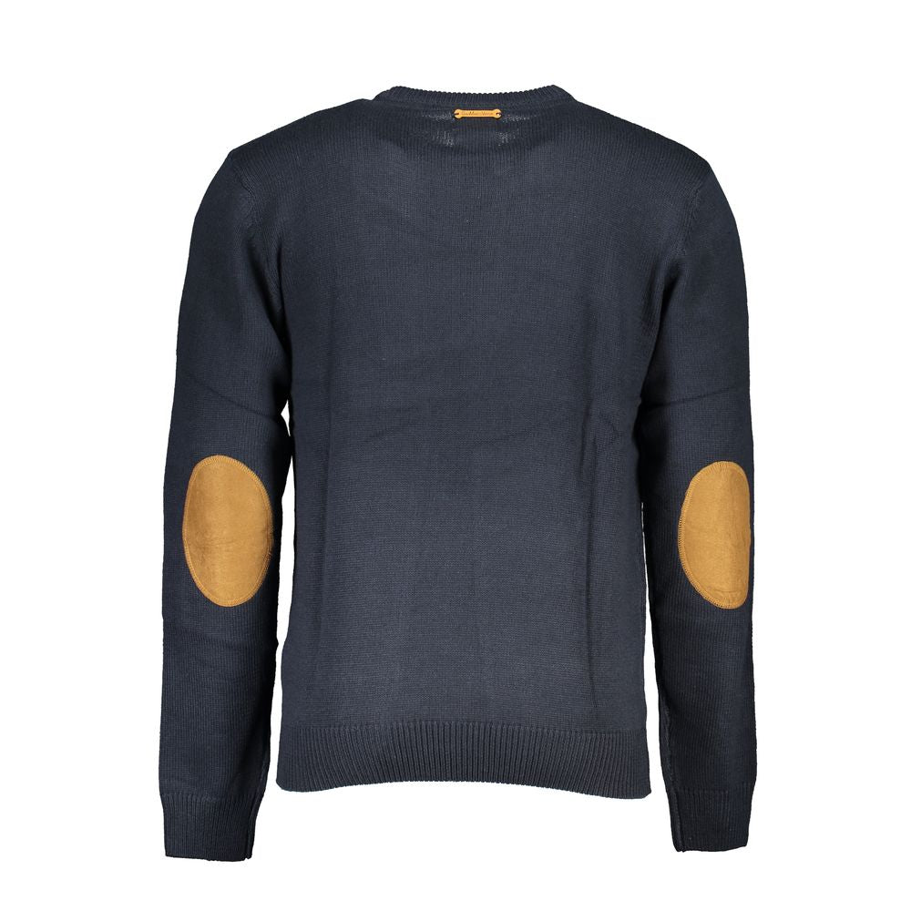 Gianmarco Venturi Blue Cotton Sweater - Timeless Elegance