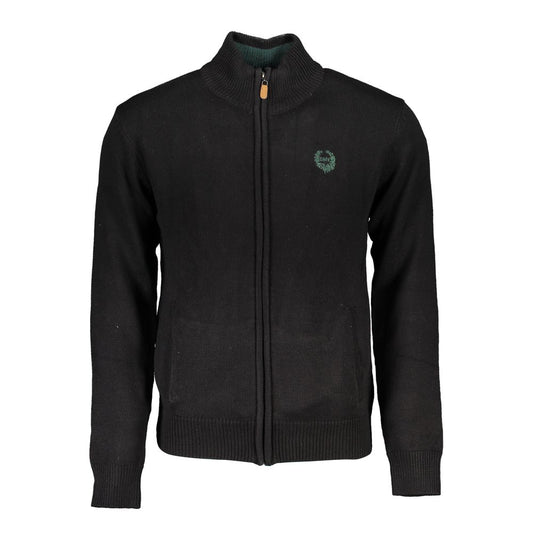 Gianmarco Venturi Black Cotton Sweater Cardigan