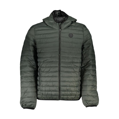 Gianmarco Venturi Green Polyamide Hooded Padded Jacket for Men