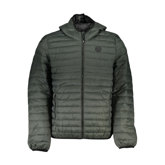 Gianmarco Venturi Green Polyamide Hooded Padded Jacket for Men