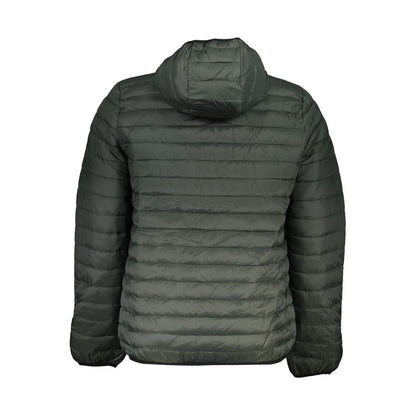 Gianmarco Venturi Green Polyamide Hooded Padded Jacket for Men
