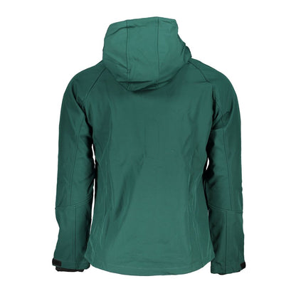 Gianmarco Venturi Green Polyester Soft Shell Hooded Jacket