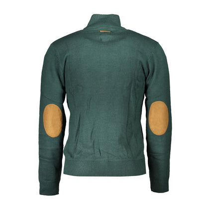 Gianmarco Venturi Green Cotton Sweater Cardigan