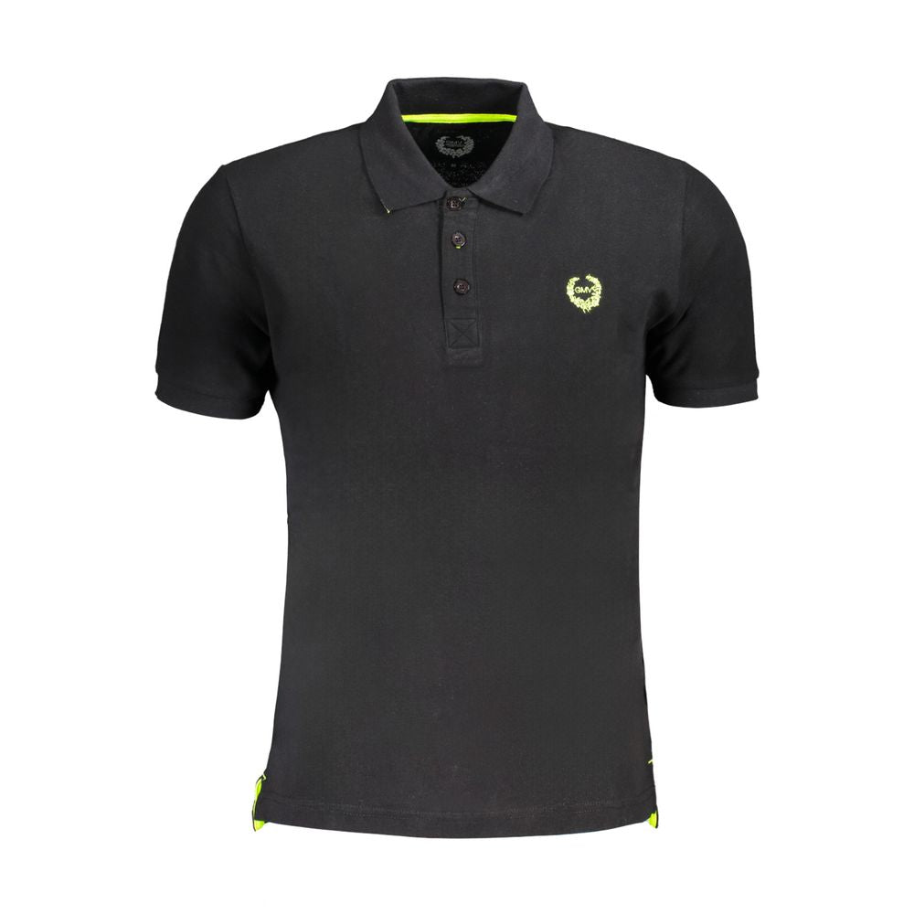 Gianmarco Venturi Black Cotton Polo Shirt