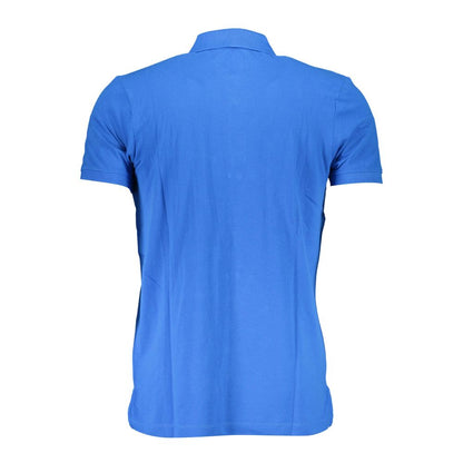 Gianmarco Venturi Blue Cotton Polo Shirt
