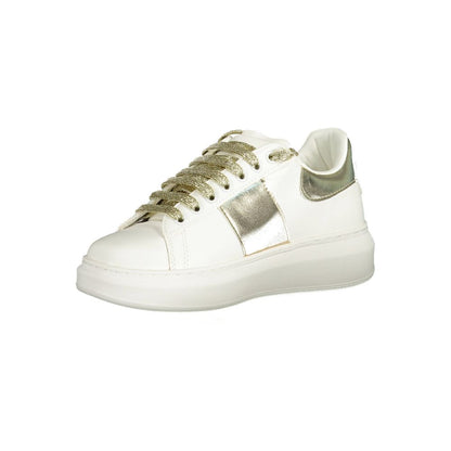 Gaelle Paris White Polyethylene Sneaker