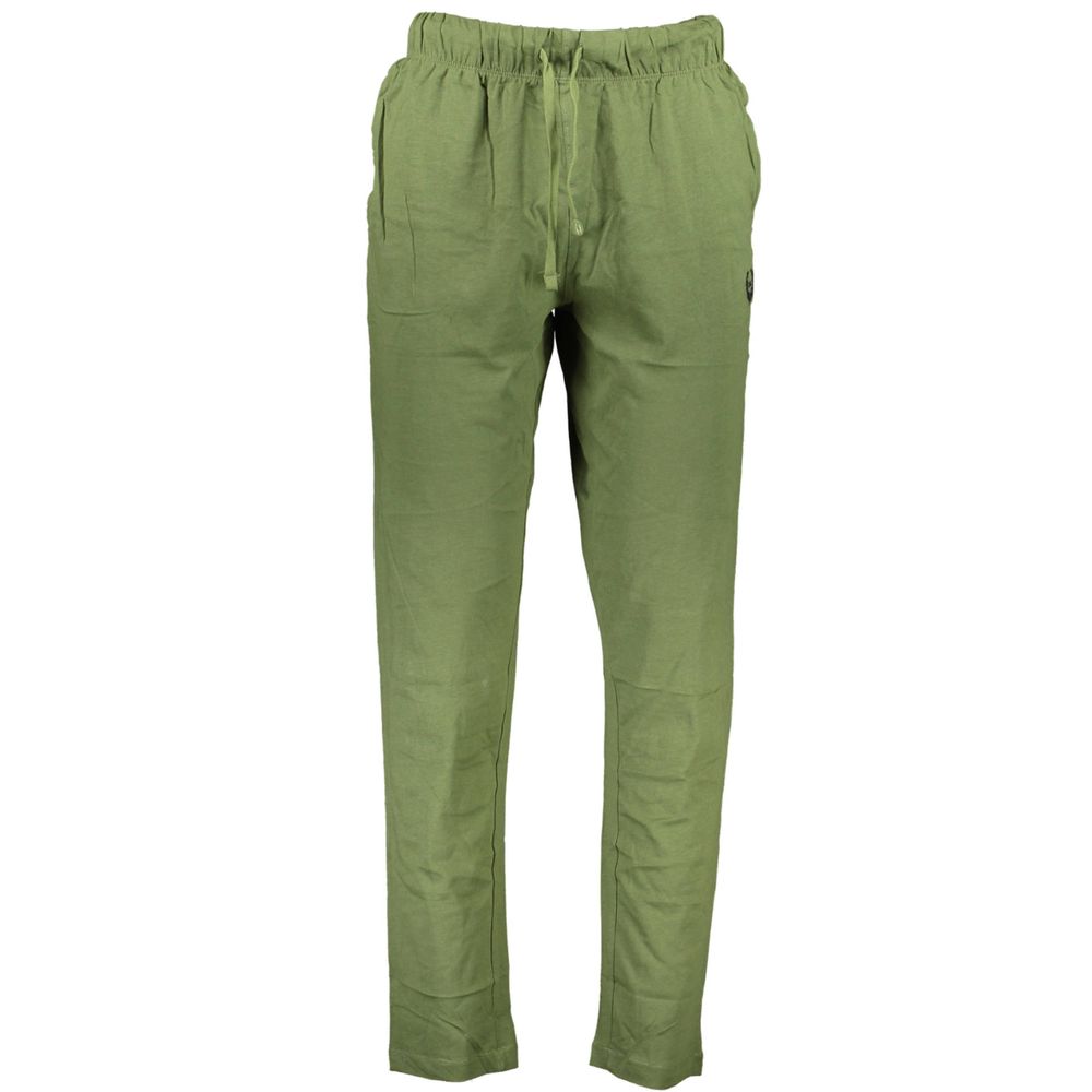 Gianmarco Venturi Green Cotton Pant: Elegant Sports Trousers