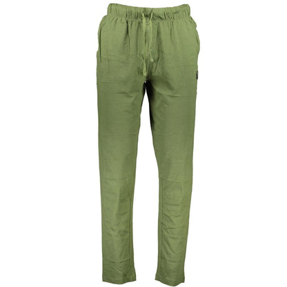 Gianmarco Venturi Green Cotton Pant: Elegant Sports Trousers