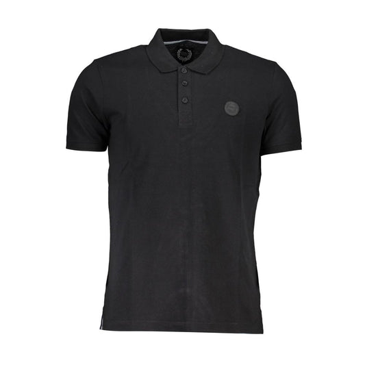 Gianmarco Venturi Black Cotton Polo Shirt - Timeless Elegance and Comfort