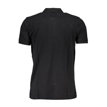 Gianmarco Venturi Black Cotton Polo Shirt - Timeless Elegance and Comfort