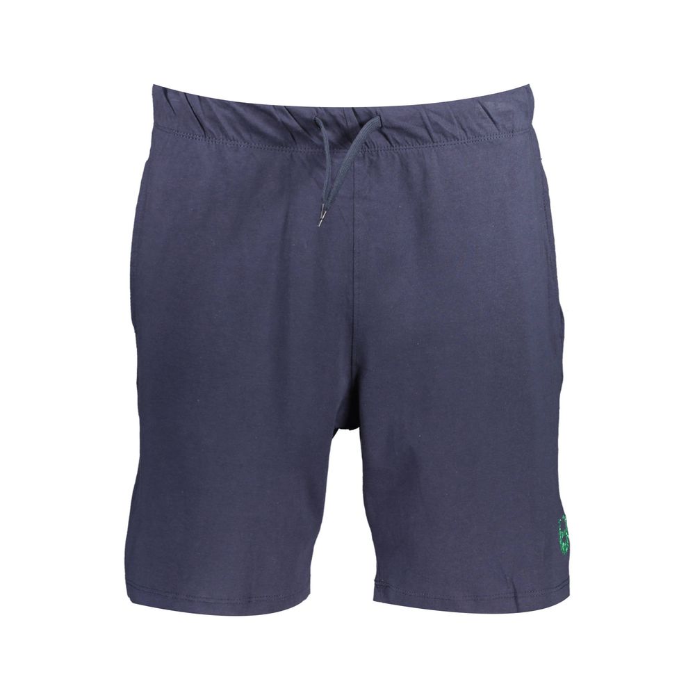 Gianmarco Venturi Blue Cotton Sports Shorts