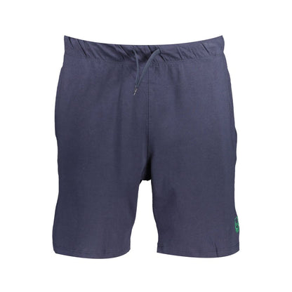 Gianmarco Venturi Blue Cotton Sports Shorts