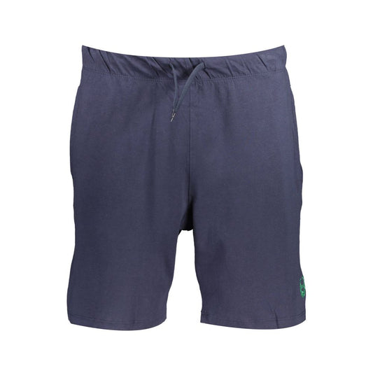 Gianmarco Venturi Blue Cotton Sports Shorts