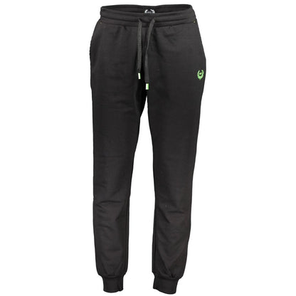 Gianmarco Venturi Black Cotton Pant: Sports Trousers with Style