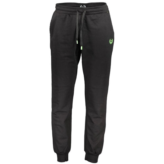Gianmarco Venturi Black Cotton Pant: Sports Trousers with Style