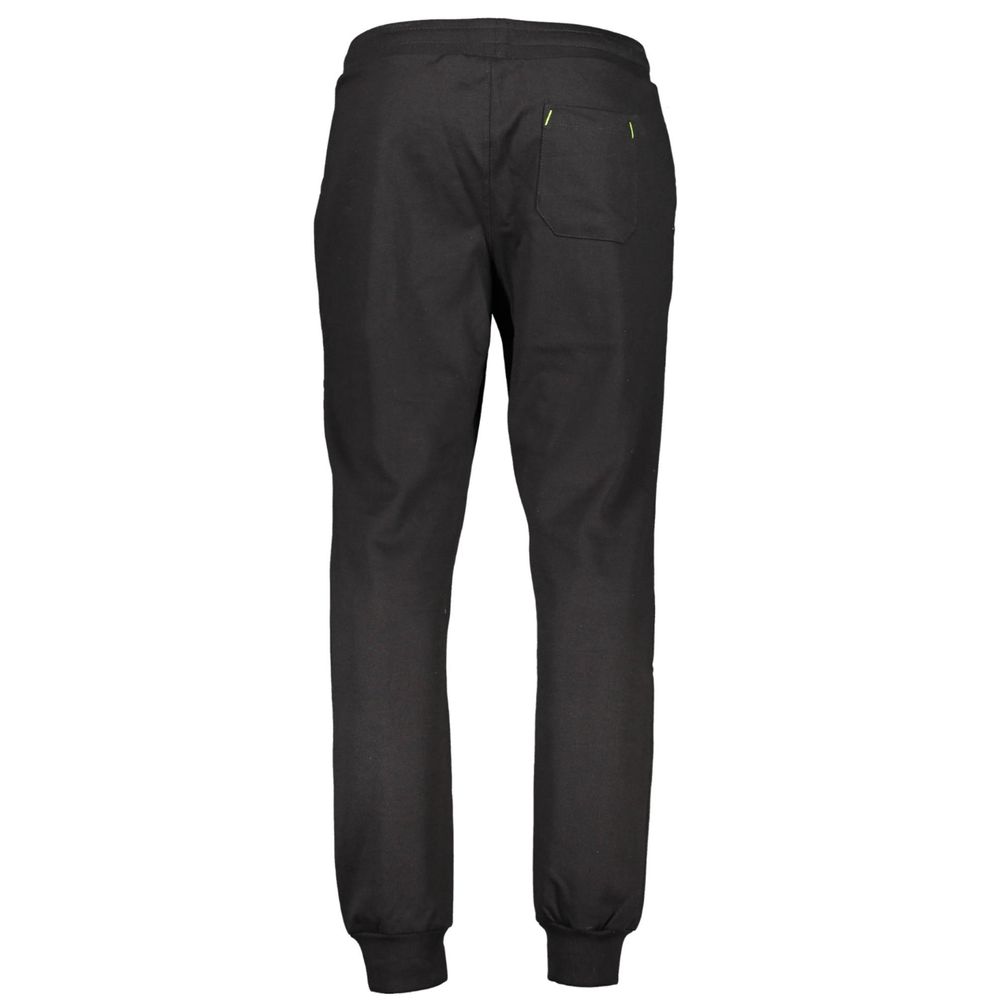 Gianmarco Venturi Black Cotton Pant: Sports Trousers with Style