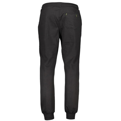Gianmarco Venturi Black Cotton Pant: Sports Trousers with Style
