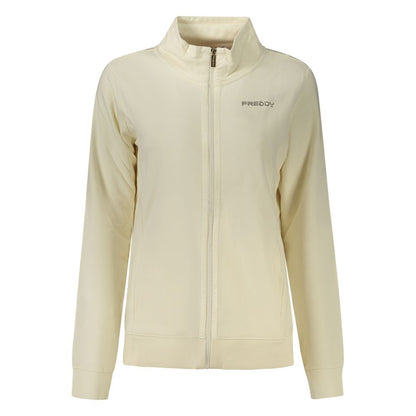 Freddy White Cotton Sweatshirt: Stylish & Comfortable Long-Sleeved Layer