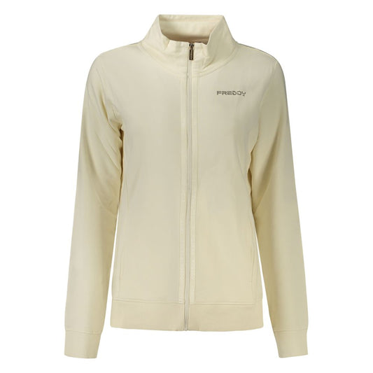 Freddy White Cotton Sweatshirt: Stylish & Comfortable Long-Sleeved Layer