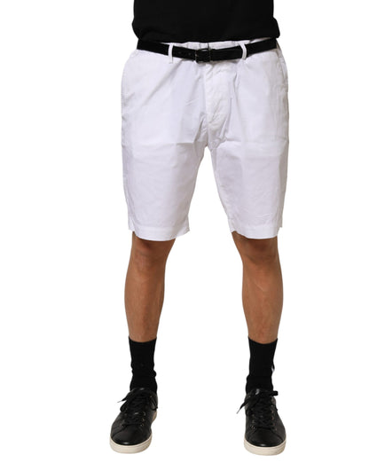 Dolce & Gabbana White Cotton Stretch Men's Bermuda Pants