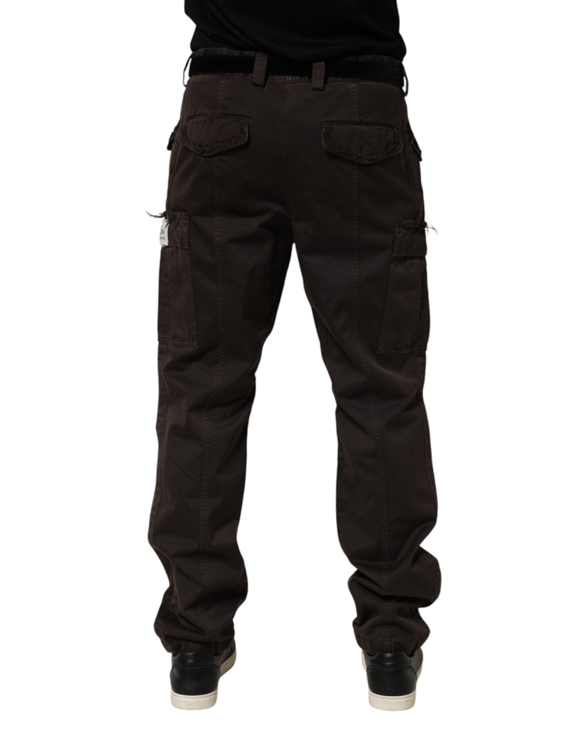 Dolce & Gabbana Brown Re-Edition Cotton Men Cargo Pants