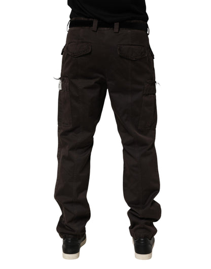 Dolce & Gabbana Brown Re-Edition Cotton Men Cargo Pants