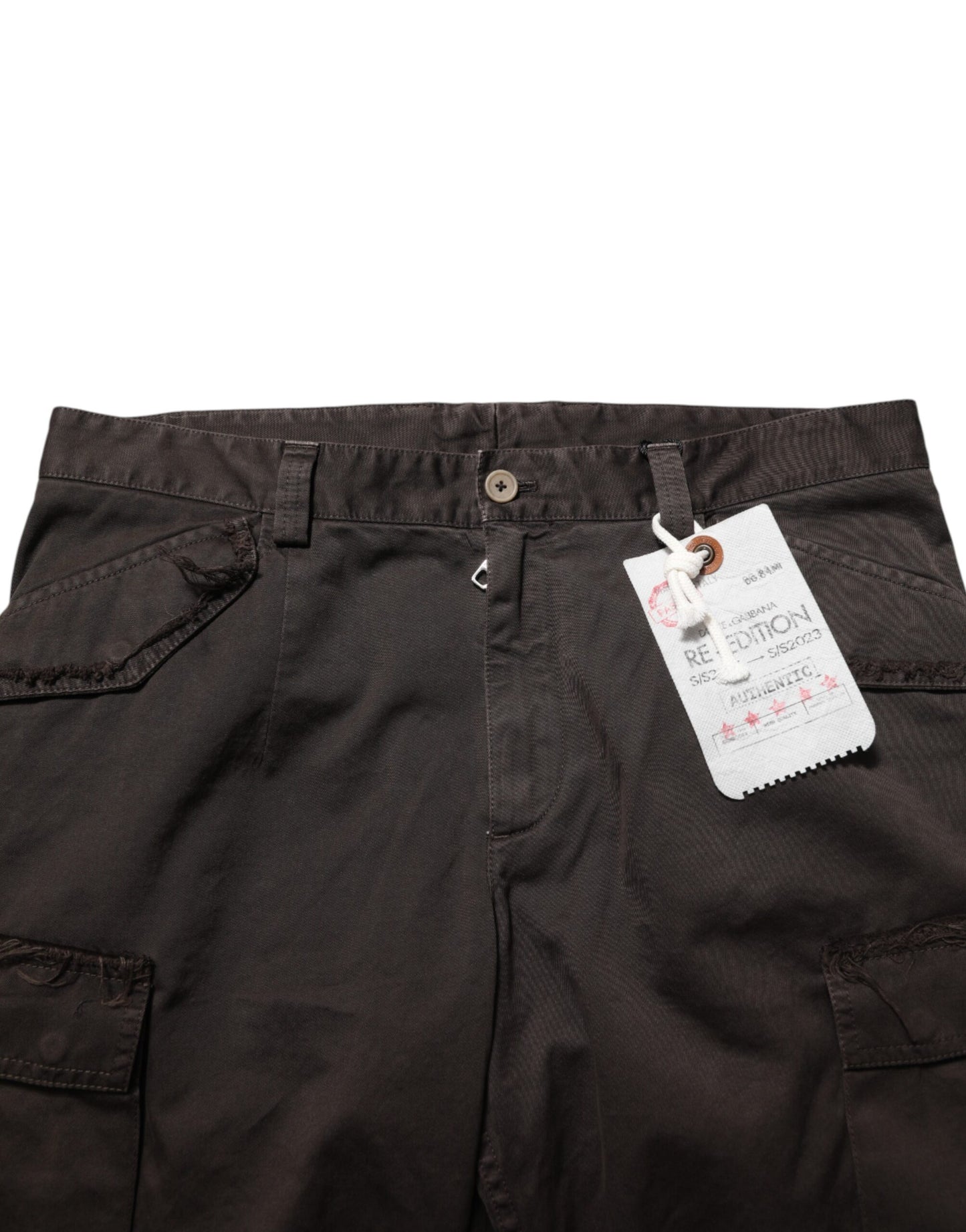Dolce & Gabbana Brown Re-Edition Cotton Men Cargo Pants
