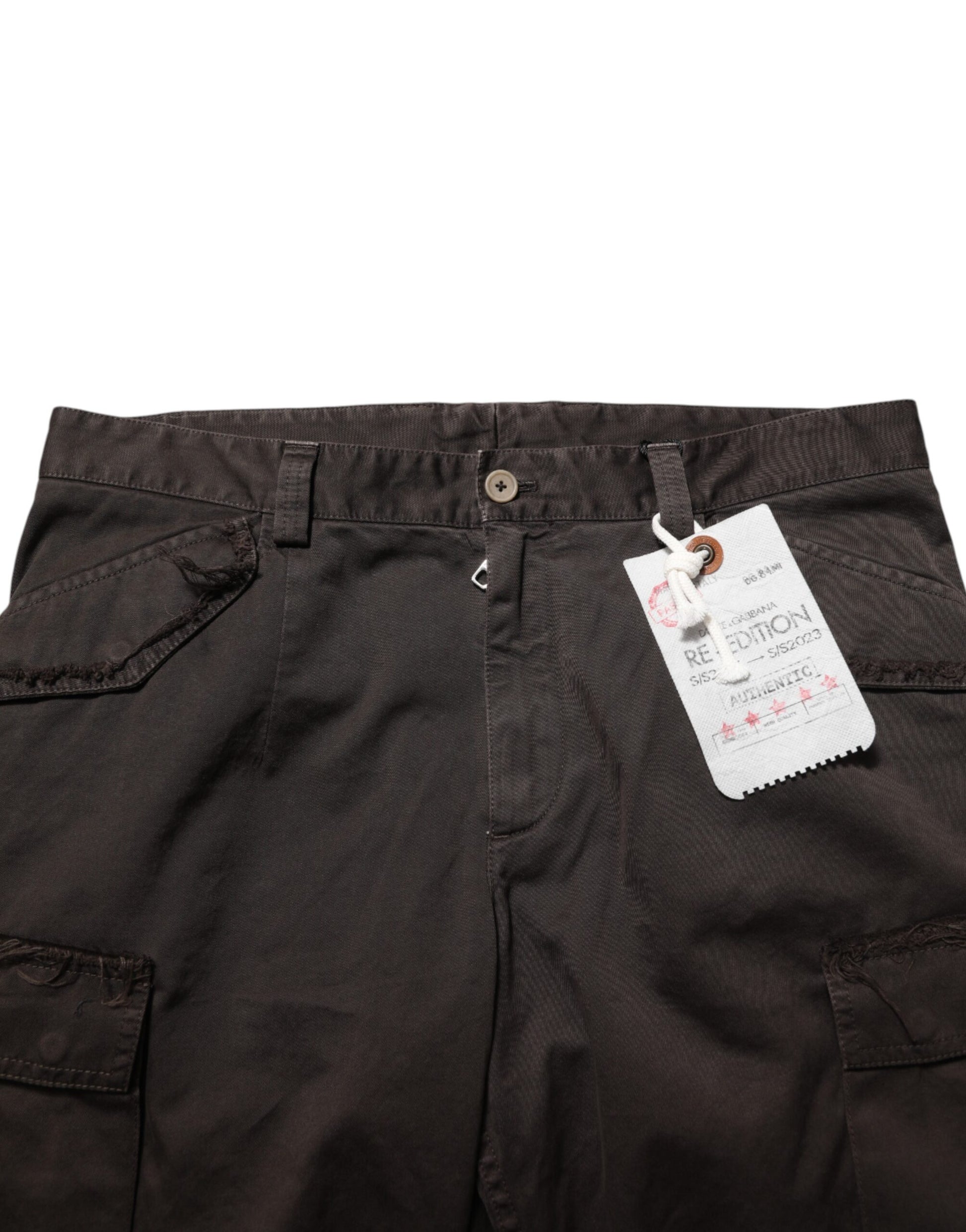 Dolce & Gabbana Brown Re-Edition Cotton Men Cargo Pants