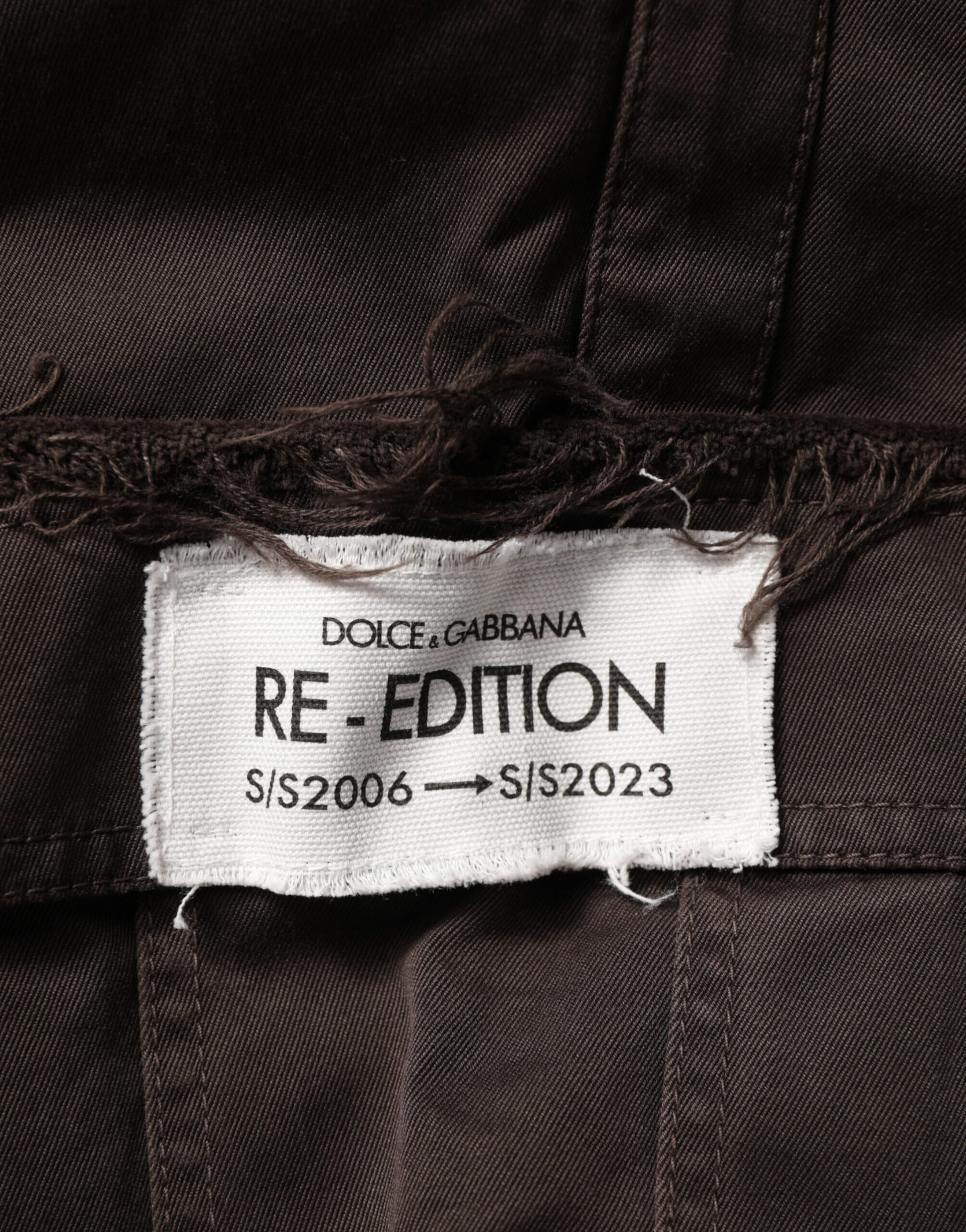 Dolce & Gabbana Brown Re-Edition Cotton Men Cargo Pants