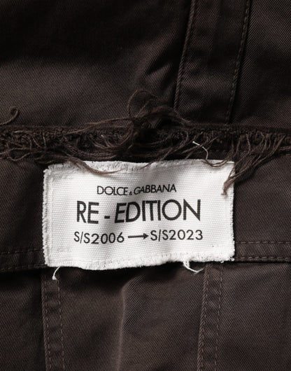 Dolce & Gabbana Brown Re-Edition Cotton Men Cargo Pants