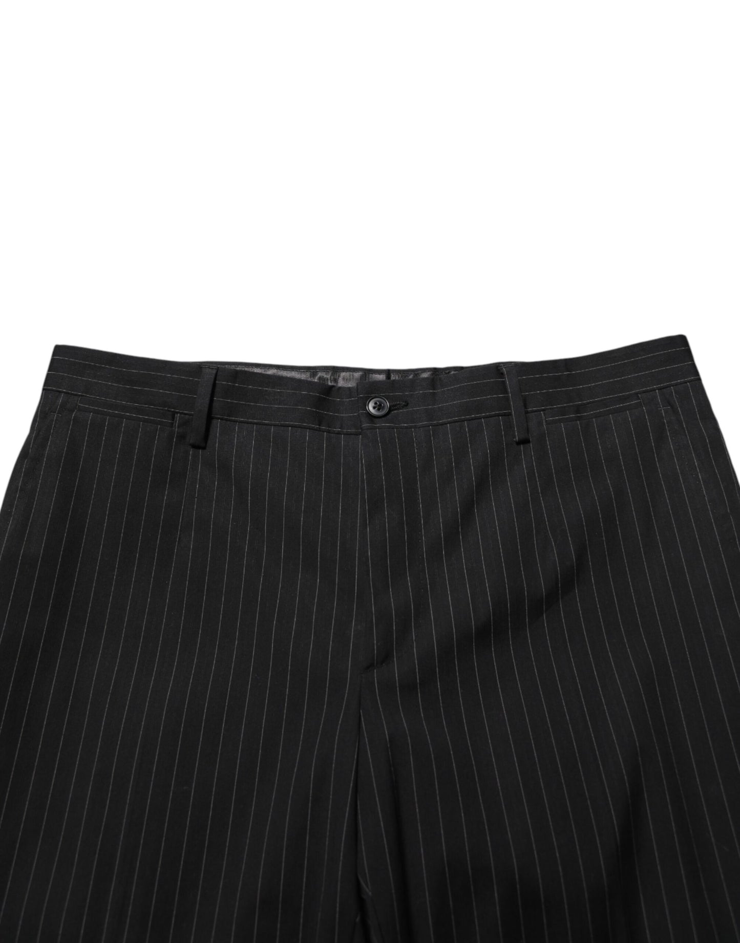 Dolce & Gabbana Black Striped Formal Trousers for Men