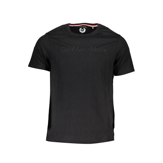 Gianmarco Venturi Black Cotton T-Shirt - Elegant Everyday Essential