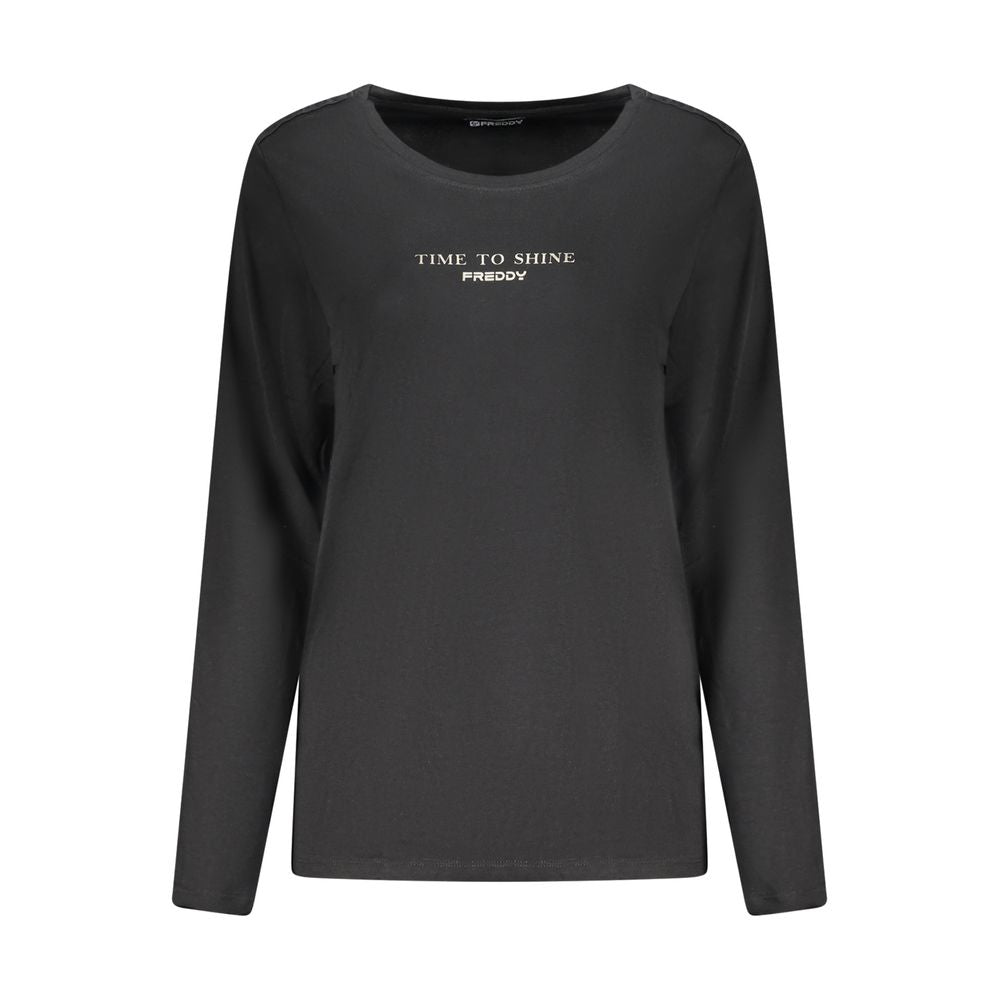 Freddy Black Cotton Long-Sleeved T-Shirt