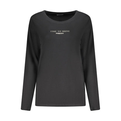 Freddy Black Cotton Long-Sleeved T-Shirt