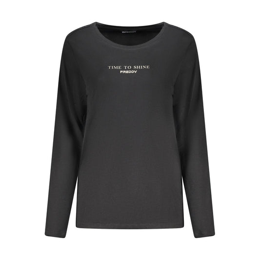 Freddy Black Cotton Long-Sleeved T-Shirt