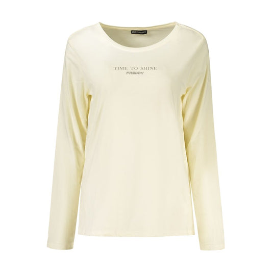 Freddy White Cotton Long-Sleeved T-Shirt