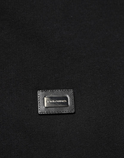 Dolce & Gabbana Black Cotton Hooded Sweatshirt for Men