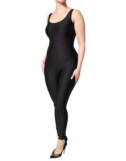 Dolce & Gabbana Black Sleeveless Bodycon Women Jumpsuit