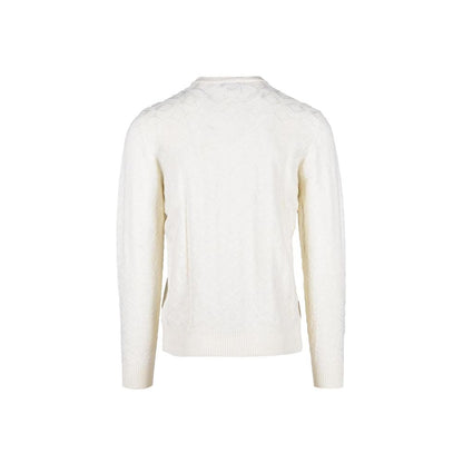 Gianni Lupo Cream Marabou Sweatshirt