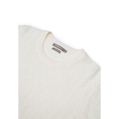 Gianni Lupo Cream Marabou Sweatshirt