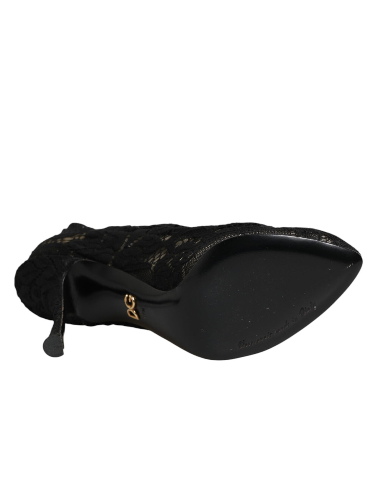 Dolce & Gabbana Taormina Lace Sock Boots in Black