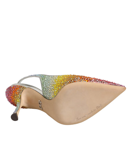 Dolce & Gabbana Multicolor Sequin Slingback Pumps