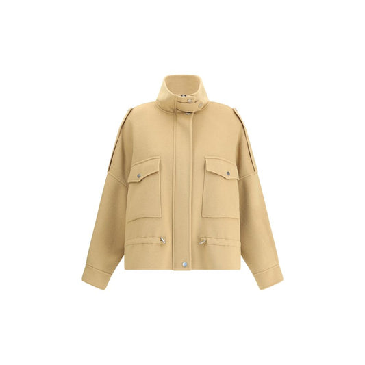 PINKO Double Wool-blend Caban with High Collar