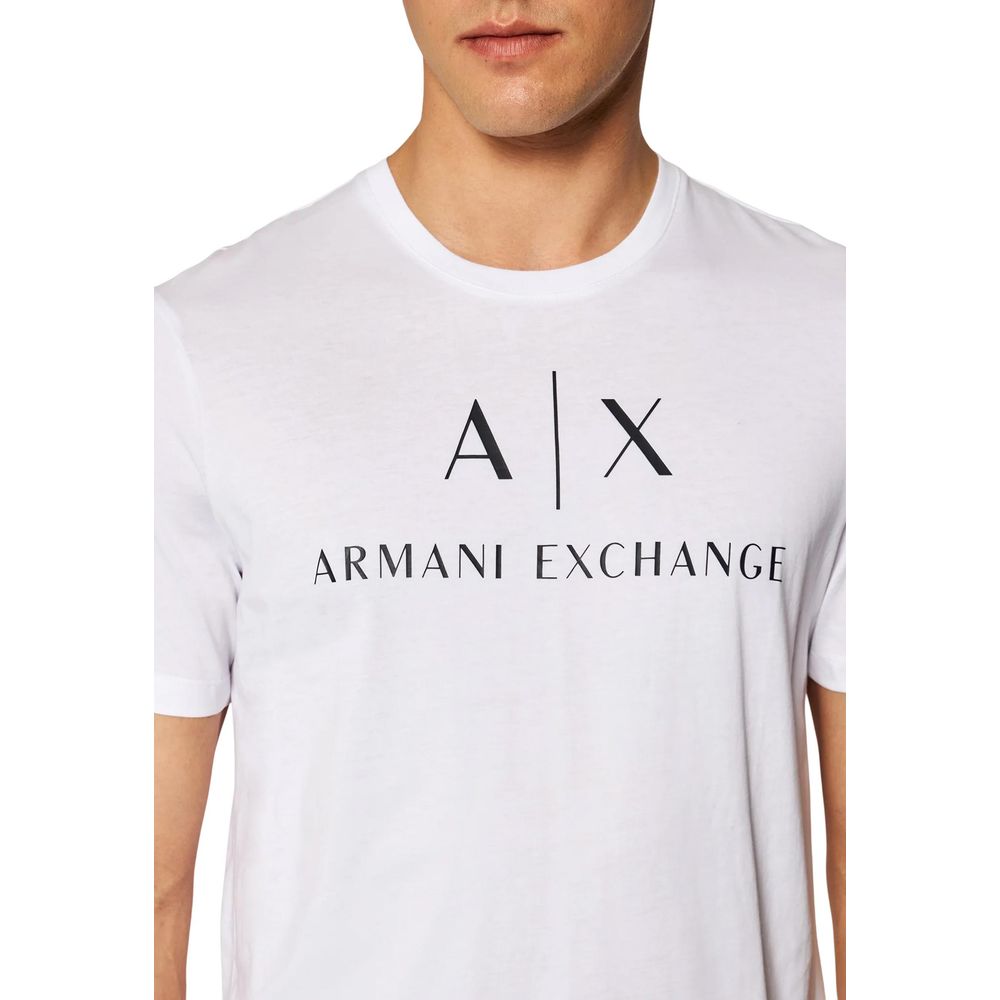 Armani Exchange White Cotton T-Shirt for Men